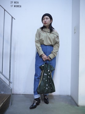 「ロールアップ」｜「アイテム（ブーティ）」を使った、KIYOKAさん（レディース・151cm）の夏コーディネート