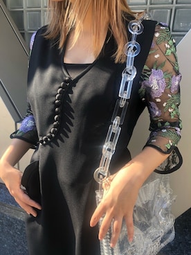 「mame（マメ）のアイテム（ワンピース/ドレス）」を使った、KIYOKAさん（レディース・151cm）の秋コーディネート