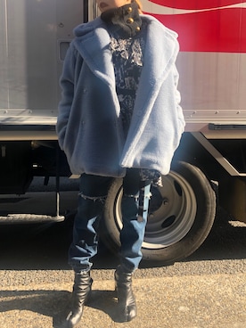 「beautiful people（ビューティフルピープル）のアイテム（その他アウター）」を使った、KIYOKAさん（レディース・151cm）の冬コーディネート