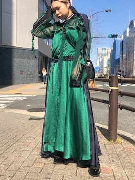 Sacai サカイ のワンピース ドレス グリーン系 を使った人気ファッションコーディネート Wear