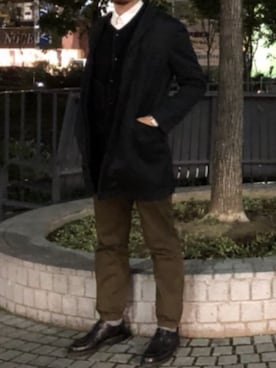 「アイテム（ステンカラーコート）」を使った、acanthus0930さん（メンズ・184cm・20代）の春コーディネート