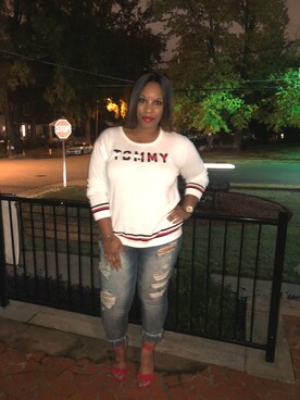 「other.（アザー）のアイテム（パンツ）」を使った、Ashley C Smithさん（レディース・168cm）の秋コーディネート