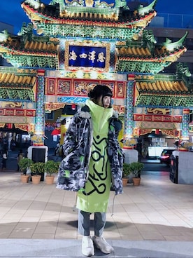 「hatra（ハトラ）のアイテム」を使った、TA2YUKIさん（レディース・153cm）の冬コーディネート