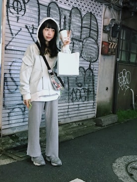 「chloma（クロマ）のアイテム（その他アウター）」を使った、TA2YUKIさん（レディース・153cm）の春コーディネート