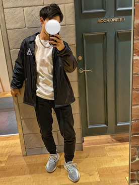「HUF（ハフ）のアイテム（ブルゾン）」を使った、ダウニーさん（メンズ・170cm）の秋コーディネート