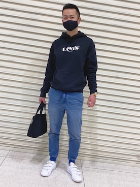 「Champion（チャンピオン）のアイテム（トートバッグ）」を使った、244073さん（メンズ・176cm）の春コーディネート