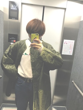 「CONVERSE（コンバース）のアイテム（スウェット）」を使った、蜂蜜レモンさん（メンズ・170cm）の冬コーディネート