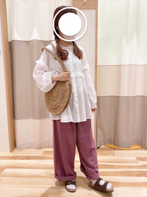 新品★サマンサ モスモス ★sm2★ブルー⋆前後着フリントフリルシャツブラウス セール】 【kazumi×Samansa Mos2】フリルカラーチュールブラウス