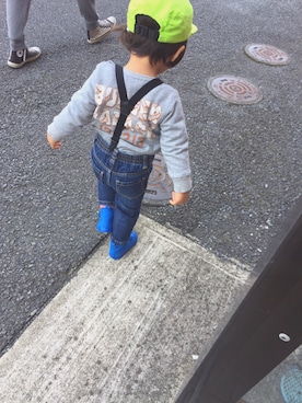 「OLD NAVY（オールドネイビー）のアイテム（キャップ）」を使った、○＊CHAR＊○さん（キッズ・90cm）の春コーディネート