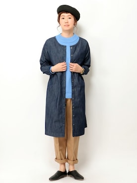 「LBC（エルビーシー）のアイテム（ハンチング/ベレー帽）」を使った、sakuさん（レディース・164cm）の冬コーディネート