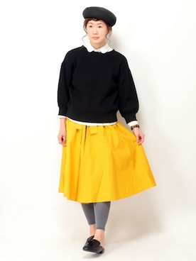 「LBC（エルビーシー）のアイテム（ハンチング/ベレー帽）」を使った、sakuさん（レディース・164cm）の冬コーディネート