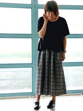 「LBC（エルビーシー）のアイテム（トップス）」を使った、sakuさん（レディース・164cm）の夏コーディネート