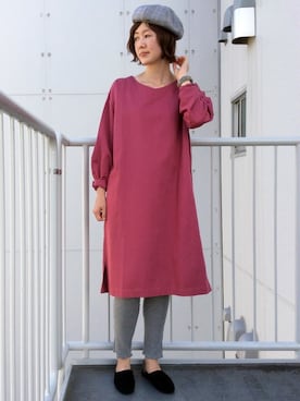 「LBC（エルビーシー）のアイテム（帽子）」を使った、sakuさん（レディース・164cm）の秋コーディネート