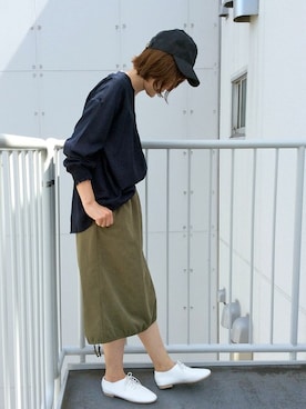 「LBC（エルビーシー）のアイテム（帽子）」を使った、sakuさん（レディース・164cm）の秋コーディネート