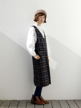 「LBC（エルビーシー）のアイテム（ワンピース/ドレス）」を使った、sakuさん（レディース・164cm）の冬コーディネート