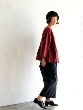 「LBC（エルビーシー）のアイテム（帽子）」を使った、sakuさん（レディース・164cm）の冬コーディネート