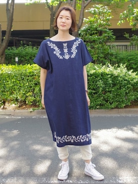 「LBC（エルビーシー）のアイテム（ワンピース/ドレス）」を使った、sakuさん（レディース・164cm）の夏コーディネート