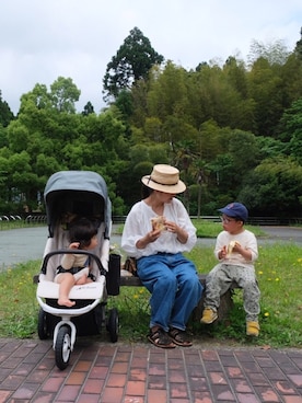 「BERRETTA（ベルレッタ）のアイテム」を使った、まさん（レディース・156cm）の夏コーディネート