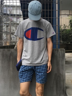 「Marc by Marc Jacobs（マークバイマークジェイコブス）のアイテム（財布/小物）」を使った、westfaceさん（メンズ・176cm）の夏コーディネート