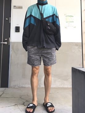 「SHIPS JET BLUE（シップスジェットブルー）のアイテム（サンダル）」を使った、westfaceさん（メンズ・176cm）の秋コーディネート