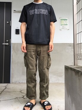 「SHIPS JET BLUE（シップスジェットブルー）のアイテム（サンダル）」を使った、westfaceさん（メンズ・176cm）の夏コーディネート