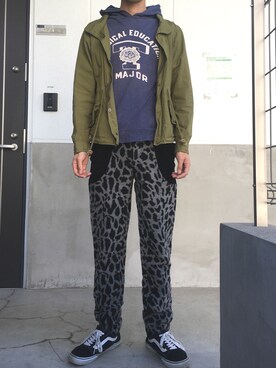 「CIAOPANIC（チャオパニック）のアイテム（モッズコート）」を使った、westfaceさん（メンズ・176cm）の秋コーディネート
