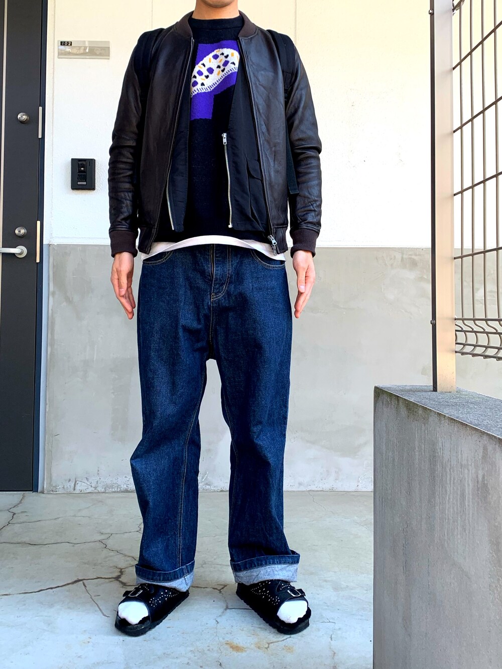 URBAN RESEARCH（アーバンリサーチ）の「UR ラムレザーリブブルゾン