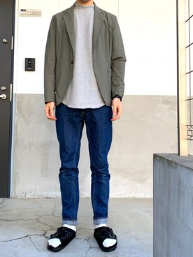 「NANO universe（ナノユニバース）のアイテム（サンダル）」を使った、westfaceさん（メンズ・176cm）の春コーディネート