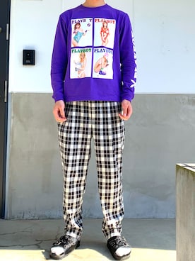 「NANO universe（ナノユニバース）のアイテム（サンダル）」を使った、westfaceさん（メンズ・176cm）の春コーディネート