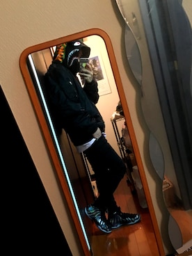 「Bape」｜「アイテム（ナイロンジャケット）」を使った、しゅんぺさん（メンズ・164cm）の冬コーディネート