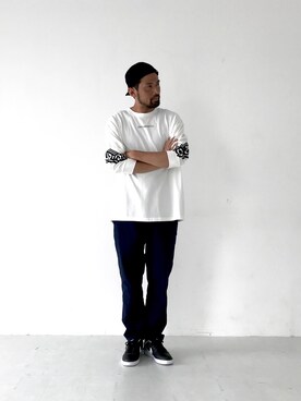 「TESTIFY（テスティファイ）のアイテム（キャップ）」を使った、shuhei nakamuraさん（メンズ・171cm）の秋コーディネート