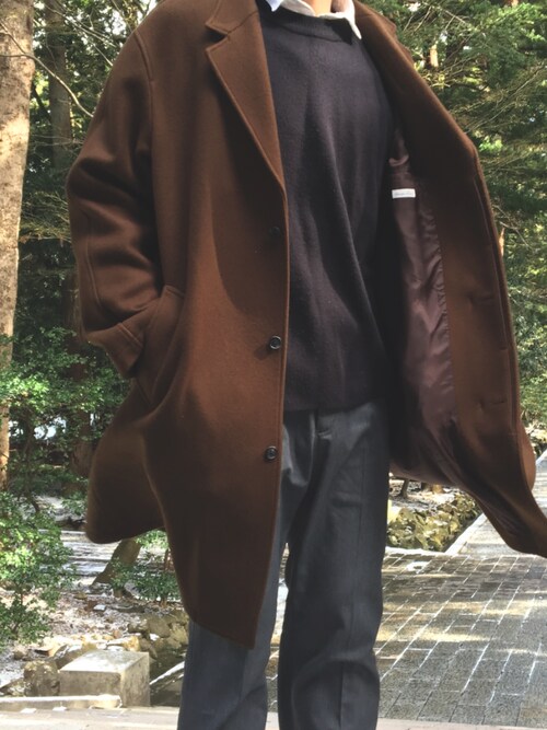 ＜Steven Alan＞ 100S MELTON CHESTER COAT Steven Alan 100S Melton Chester Coat for Men in Unique Color