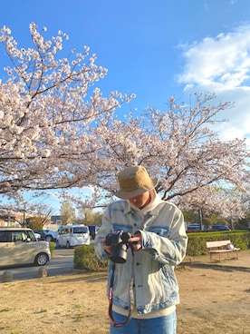 「coen」｜「アイテム（デニムジャケット）」を使った、ichigoooreeeさん（メンズ・174cm）の春コーディネート