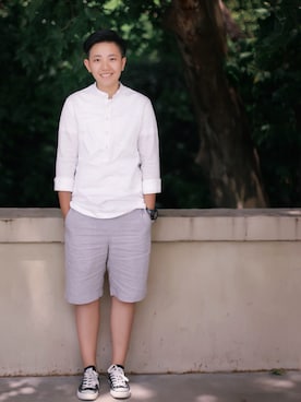 「school」｜「アイテム（腕時計）」を使った、Smart_Xieさん（メンズ・165cm）の春コーディネート