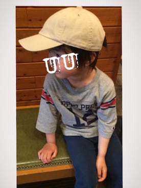 「NANO universe（ナノユニバース）のアイテム（帽子）」を使った、chiiiiiu*¨̮♡さん（キッズ・100cm）の春コーディネート