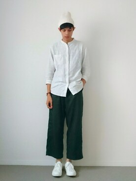 「アイテム（リング、ベージュ系）」を使った、taro...さん（メンズ・177cm）の夏コーディネート