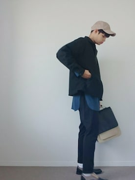 「ロング丈」｜「アイテム（ブルゾン）」を使った、taro...さん（メンズ・177cm）の冬コーディネート