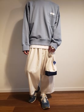 「shiki tokyo（シキトウキョウ）のアイテム（スウェット）」を使った、あっきちさん（メンズ・164cm）の秋コーディネート