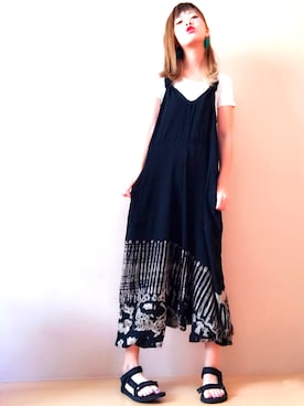 「絞り染め」｜hrmat2さん（レディース・160cm）の夏コーディネート
