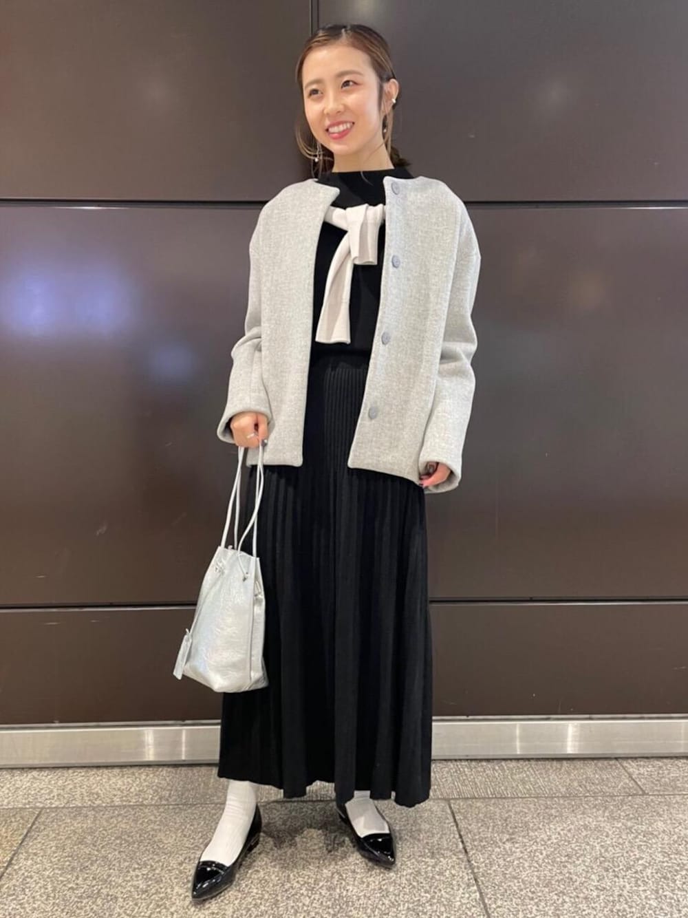 ◇CFC アッシュクウール ノーカラー ショート コートを使った