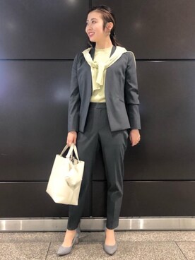 「遊び心のあるJacket Style」｜「アイテム（ジャケット/アウター）」を使った、松岡（matsuoka）さん（レディース・158cm）の冬コーディネート