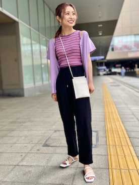「☆この夏取り入れたいアメスリトップス」｜松岡（matsuoka）さん（レディース・158cm）の春コーディネート