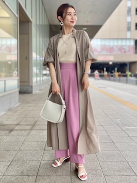 「☆この夏取り入れたいアメスリトップス」｜松岡（matsuoka）さん（レディース・158cm）の夏コーディネート
