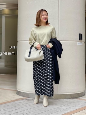 「H.V.F.N（ハブファン）のアイテム」を使った、松岡（matsuoka）さん（レディース・158cm）の秋コーディネート