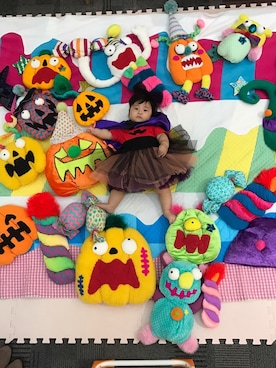 「トリックオアトリート」｜akarinさん（キッズ・70cm）の秋コーディネート