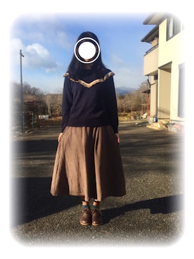 「青文字系」｜みう。さん（レディース・154cm）の冬コーディネート