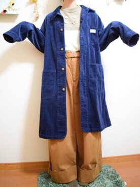 「wearhalloween2017」｜「アイテム（ステンカラーコート）」を使った、みう。さん（レディース・154cm）の秋コーディネート