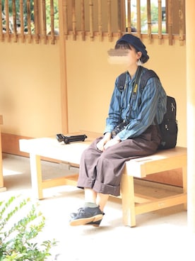 「Samansa Mos2（サマンサ モスモス）のレザーレースアップシューズ（その他シューズ）」を使った、みう。さん（レディース・154cm）の秋コーディネート