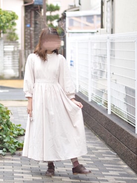 「Samansa Mos2（サマンサ モスモス）のレザーレースアップシューズ（その他シューズ）」を使った、みう。さん（レディース・154cm）の春コーディネート