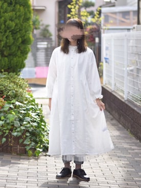 「Samansa Mos2（サマンサ モスモス）のレザーレースアップシューズ（その他シューズ）」を使った、みう。さん（レディース・154cm）の春コーディネート